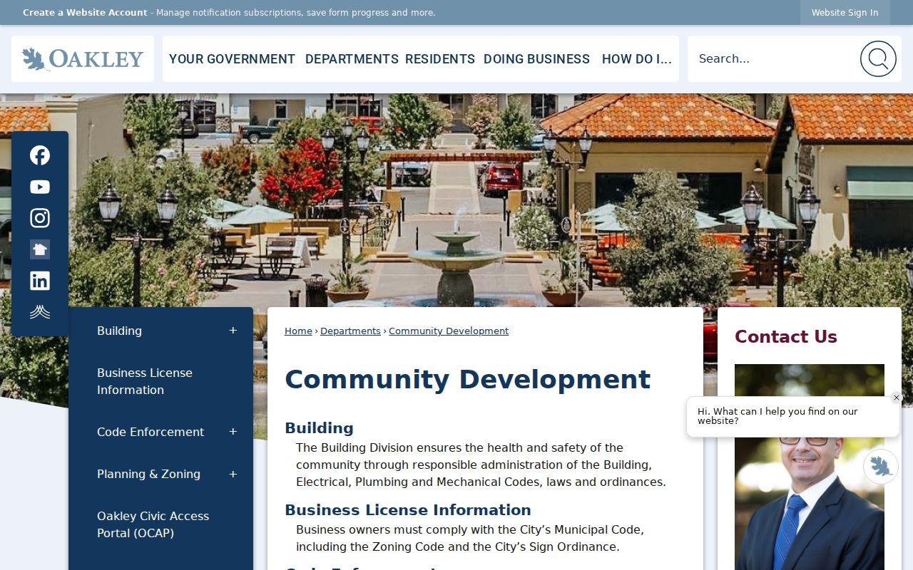 Oakley neighbors community development and code records