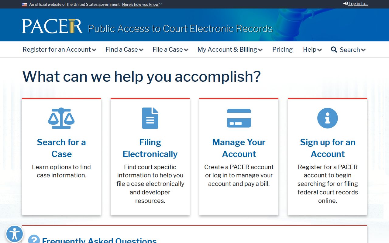 Oakley resident lookup federal PACER docket access