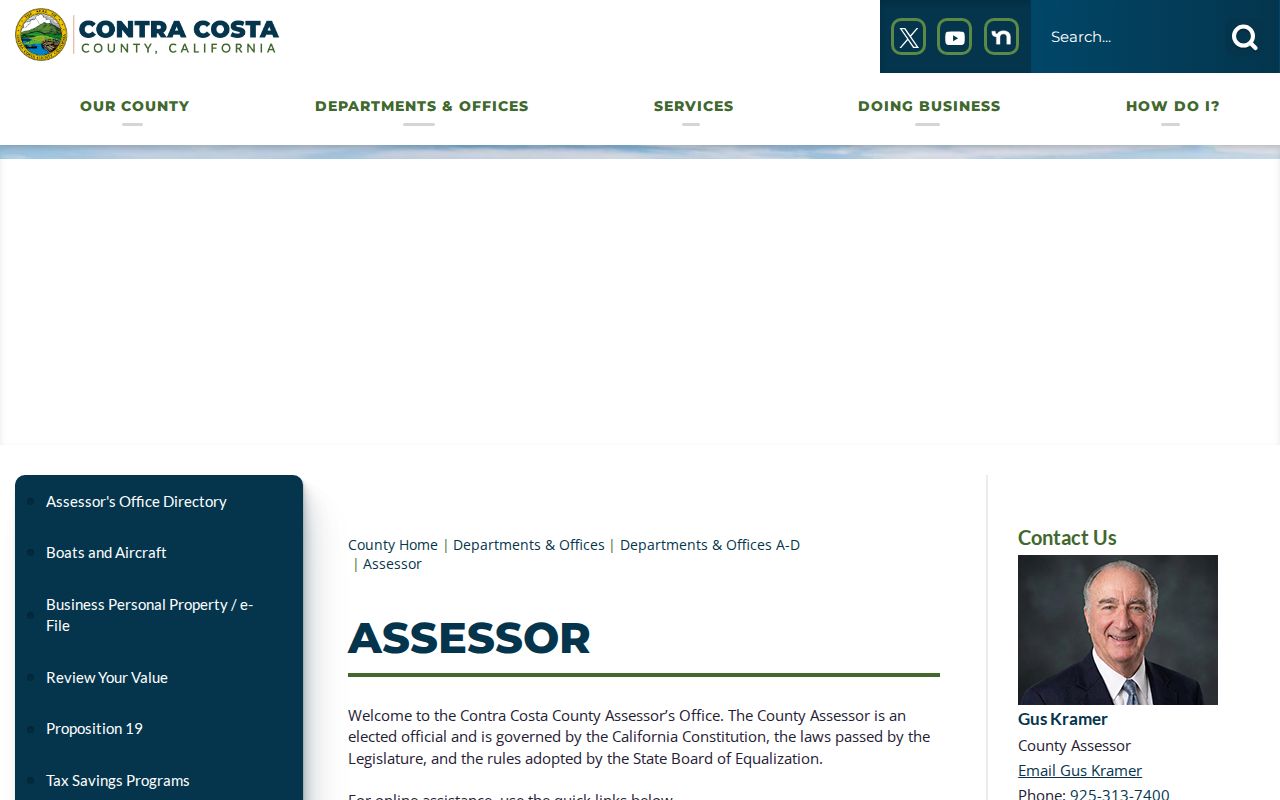 Oakley street directory Contra Costa Assessor office